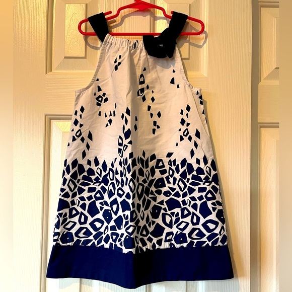 Gymboree Other - Girls Gymboree size 6 navy/white animal print dress